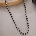 ✨ Karungali Silver Cap Malai – Certified | Pure Ebony Wood | 54 Beads (6-8 mm) ✨