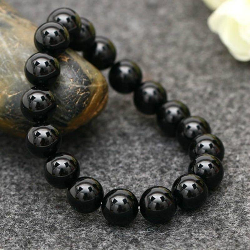🛡️ Original Black Natural Tourmaline Bracelet (Unisex, 8mm) | Lab Certified🛡️