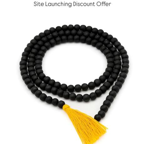 🔮 Original Karungali Malai (Black Ebony) – 6 to 8 mm 108 +1 Beads | Certified Natural | Lab Tested